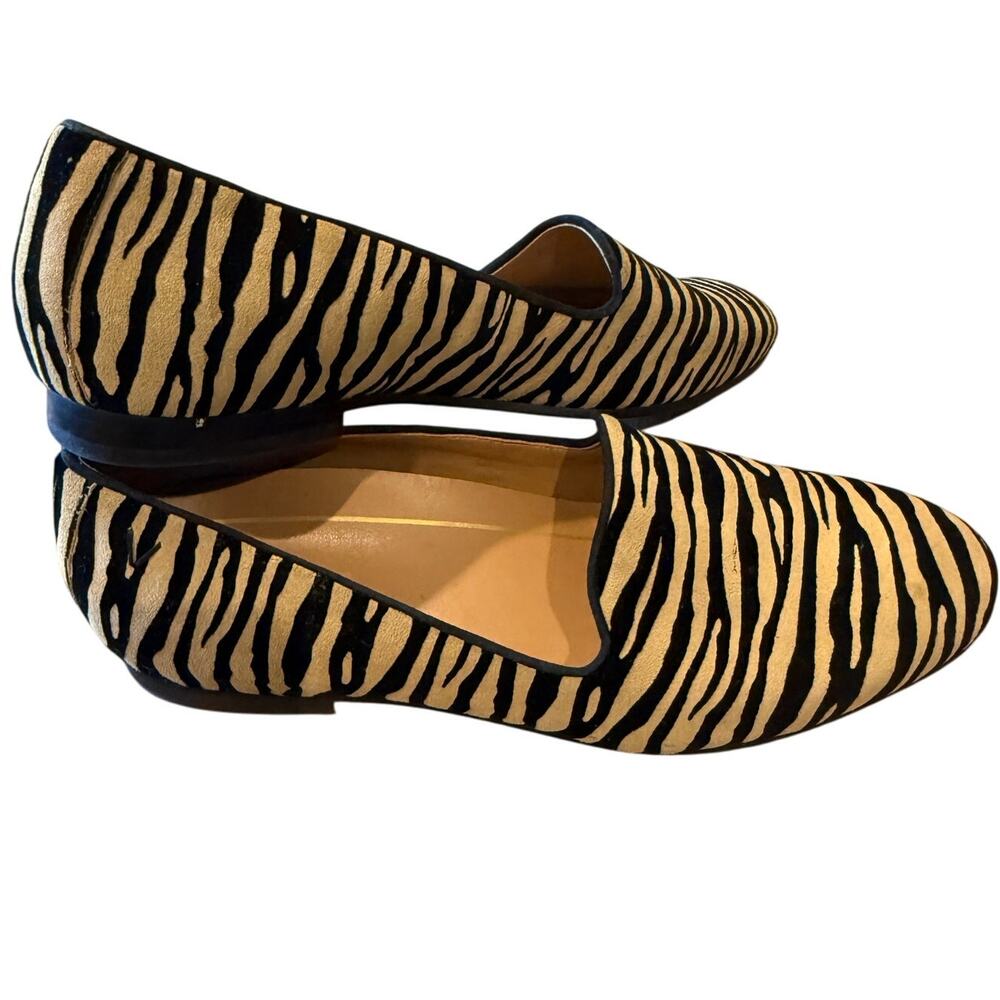 Vionic Zebra-Pattern Slip-On Loafers in Black and Tan
